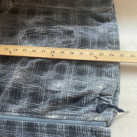 Vintage Speedo Authentic Fitness Hoodie Men Extra Large Blue Gray Plaid Full Zip - Picture 8 of 10